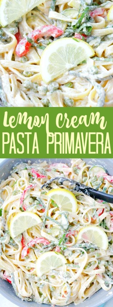 Lemon Cream Pasta Primavera