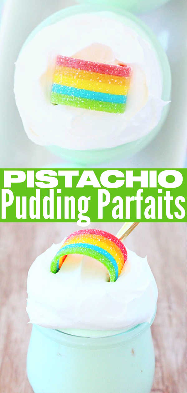 Pistachio Parfaits | Foodtastic Mom #pistachiopuddingdessert #pistachiodessert #stpatricksday 