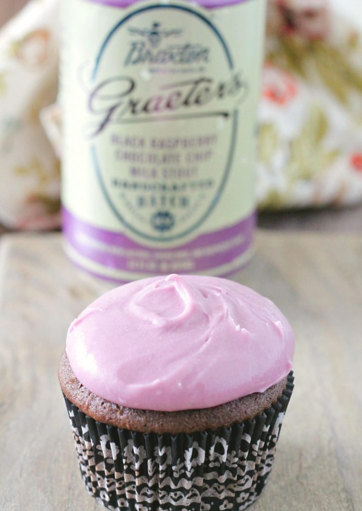 Black Raspberry Chocolate Stout Cupcakes