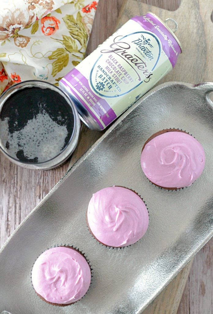 Black Raspberry Chocolate Stout Cupcakes