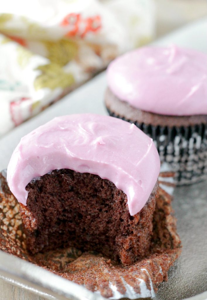 Black Raspberry Chocolate Stout Cupcakes