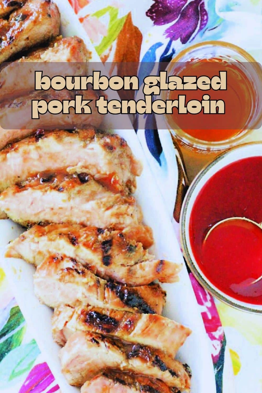 Grilled cherry bourbon glazed pork tenderloin is a surprisingly quick and easy meal to make. Includes video tutorial. via @foodtasticmom