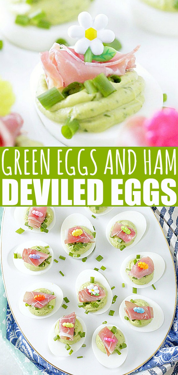 Green Eggs and Ham Deviled Eggs | Foodtastic Mom #deviledeggs #deviledeggsrecipebest