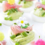 Green Eggs and Ham Deviled Eggs – without food coloring