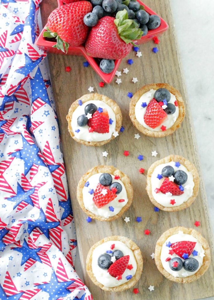 Red White and Blue Cookie Tarts