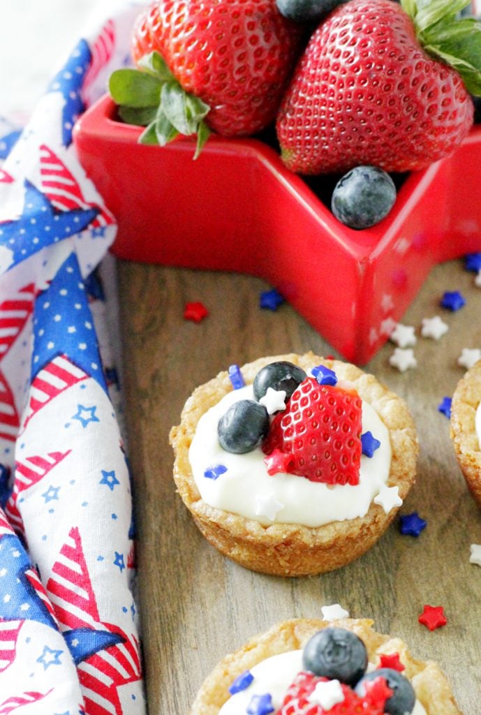 Red White and Blue Cookie Tarts