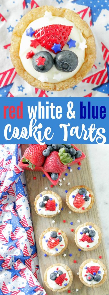 Red White and Blue Cookie Tarts