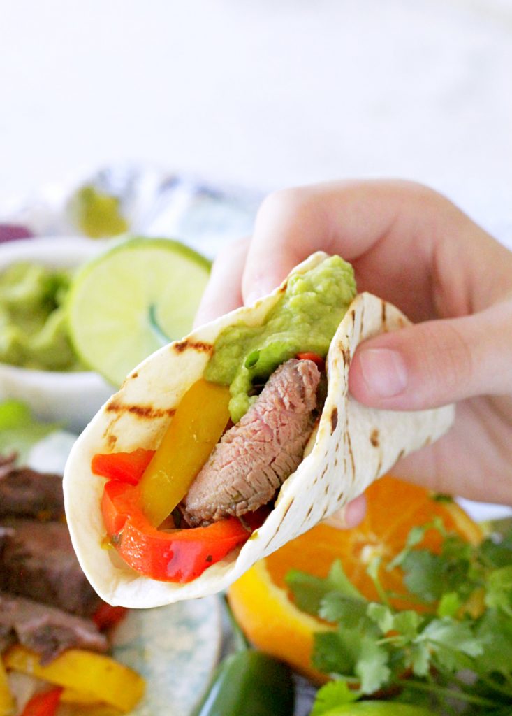 Grilled Margarita Steak Fajitas