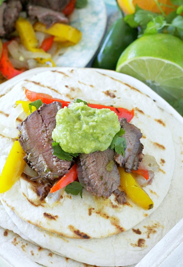 Grilled Margarita Steak Fajitas