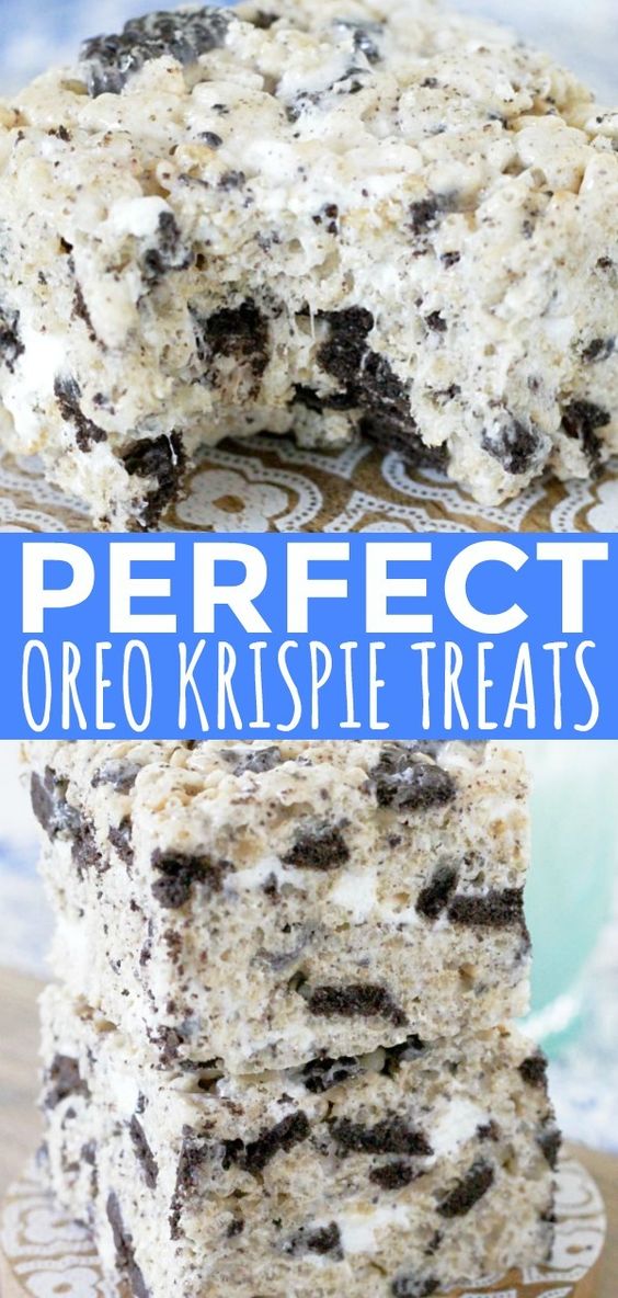 Oreo Krispie Treats | Foodtastic Mom #oreokrispietreats #krispietreats
