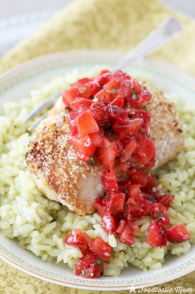 Jalapeno Popper Chicken with Strawberry Salsa