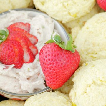 Sweet Corn Scones with Strawberry Jalapeño Butter