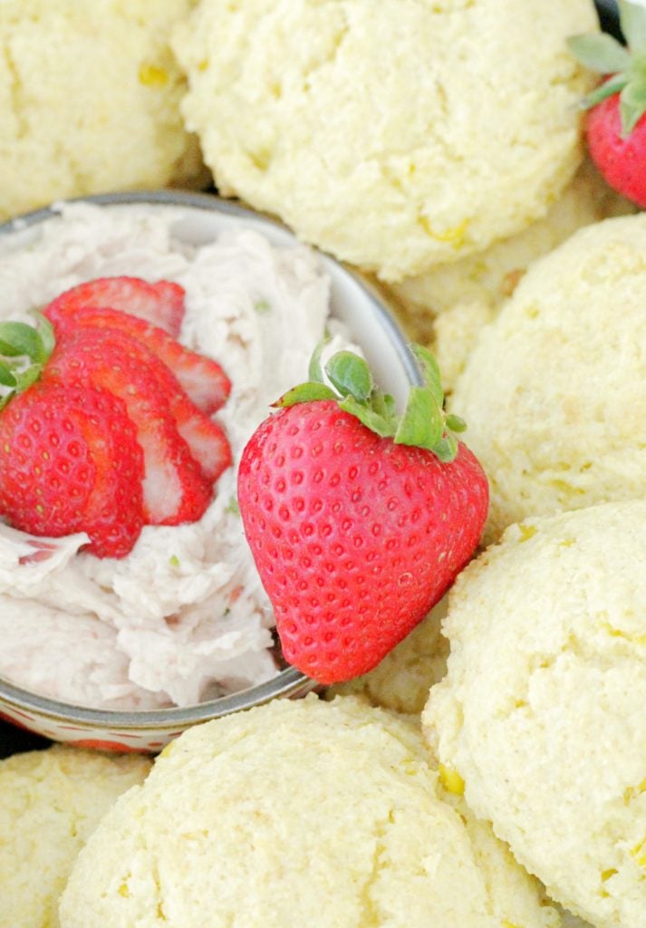 Sweet Corn Scones with Strawberry Jalapeño Butter