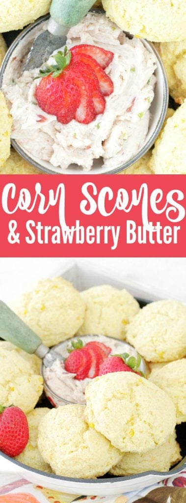 Sweet Corn Scones with Strawberry Jalapeño Butter