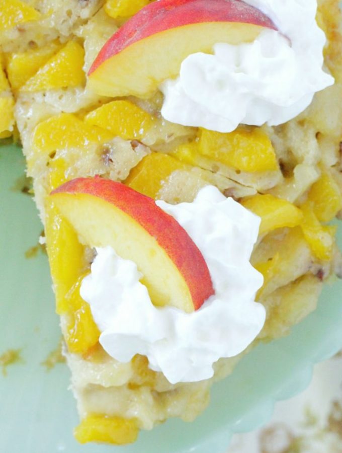Peach Pecan Upside Down Cake