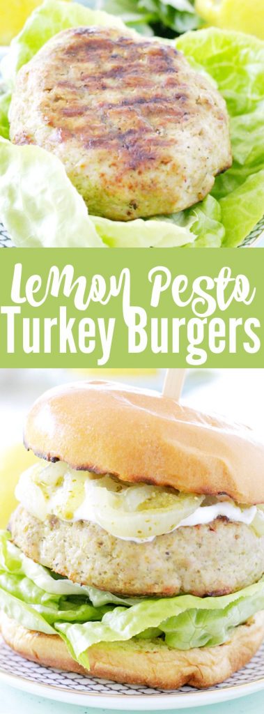 Lemon Pesto Turkey Burgers