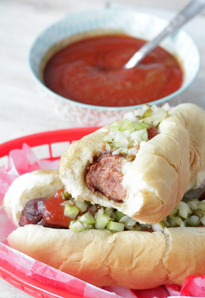 Bloody Mary Hot Dogs