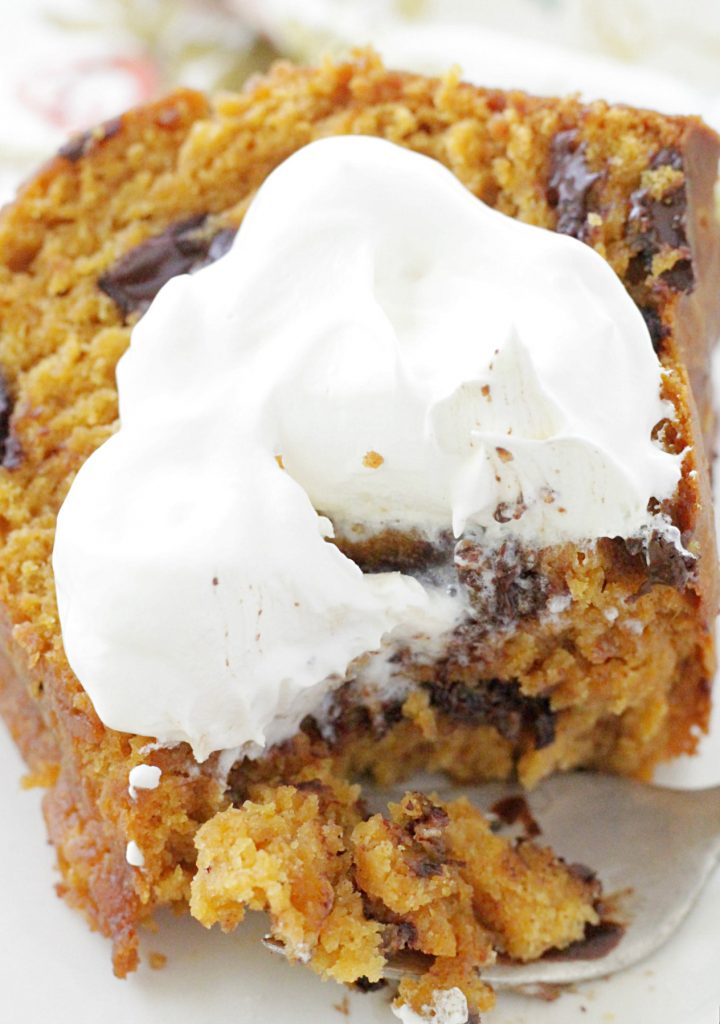 Pumpkin Chocolate Chip Pudding Cake