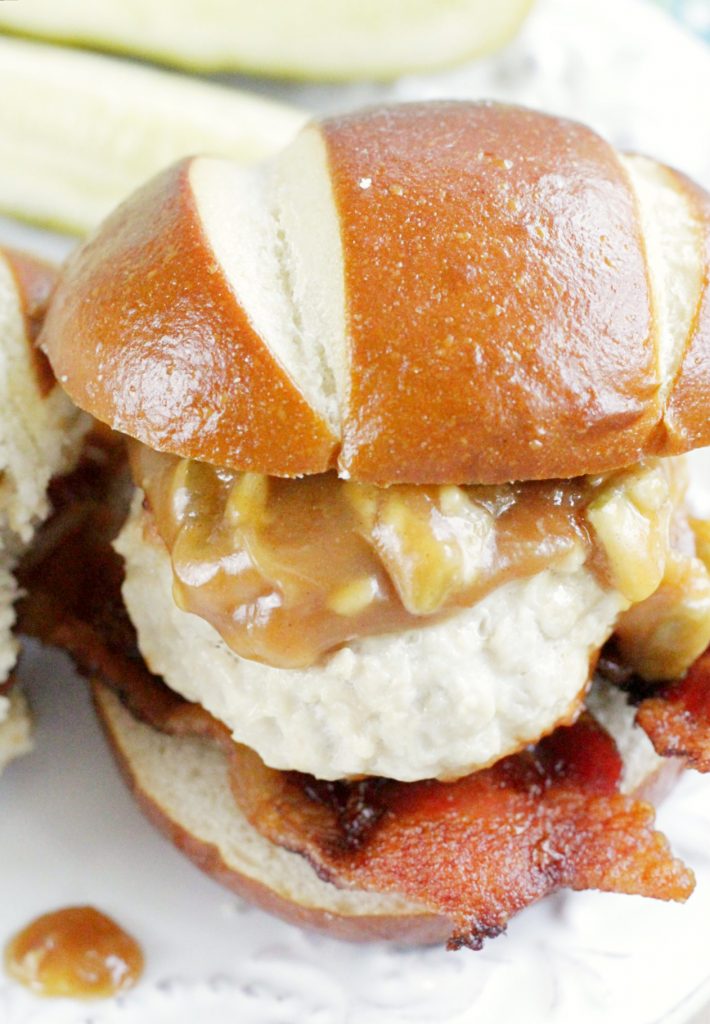 Peanut Butter and Bacon Turkey Burgers