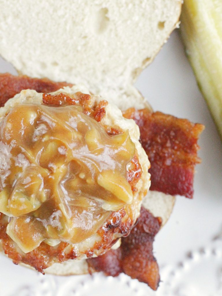 Peanut Butter and Bacon Turkey Burgers