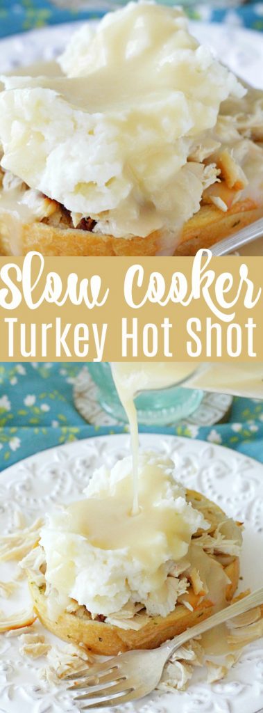 Slow Cooker Turkey Hot Shot | Foodtastic Mom #thanksgivingleftovers #turkeyrecipes #slowcookerrecipes #turkeysandwich #turkeyhotshot via @foodtasticmom