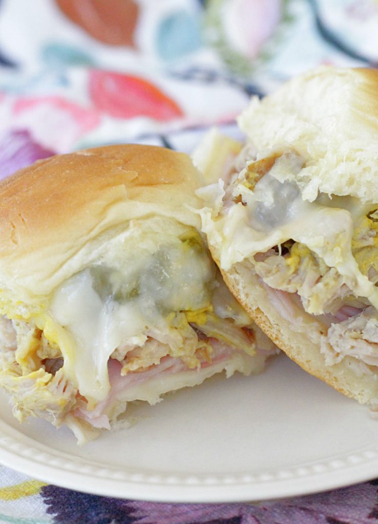 Slow Cooker Pork Cubano Sliders