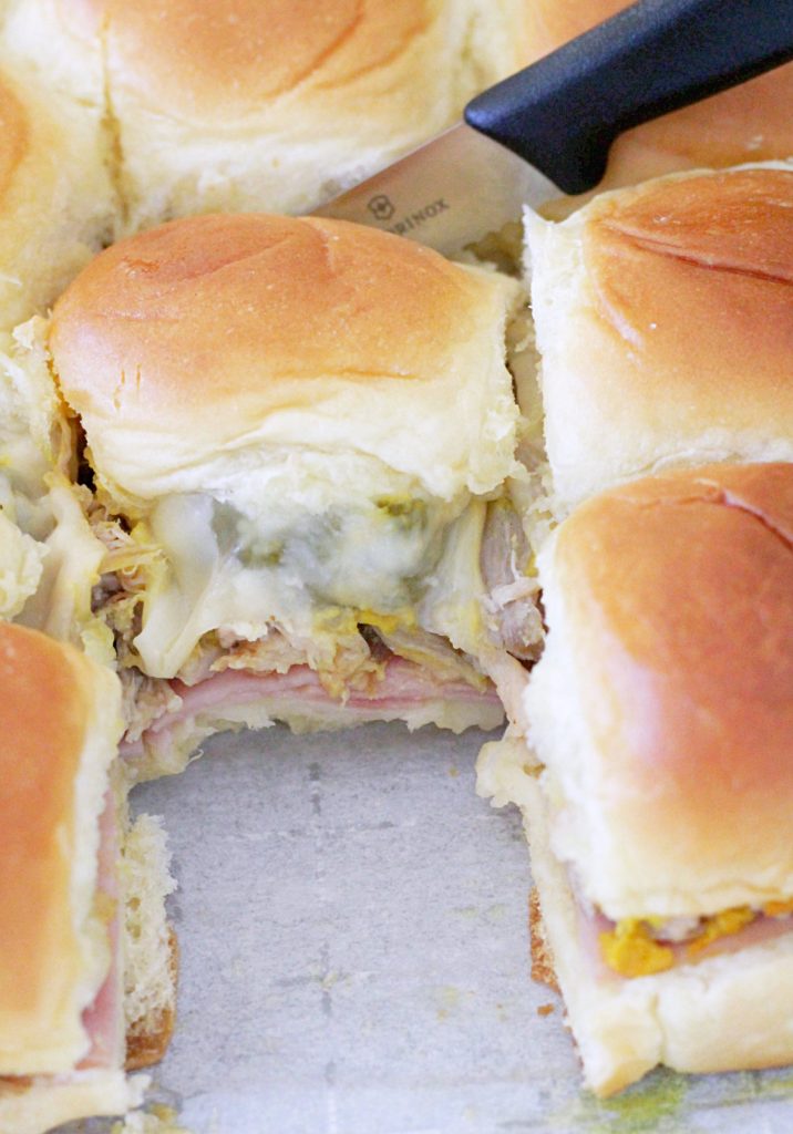 Slow Cooker Pork Cubano Sliders