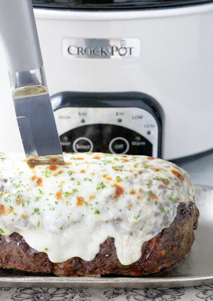 Slow Cooker French Onion Meatloaf #crocktober #ad