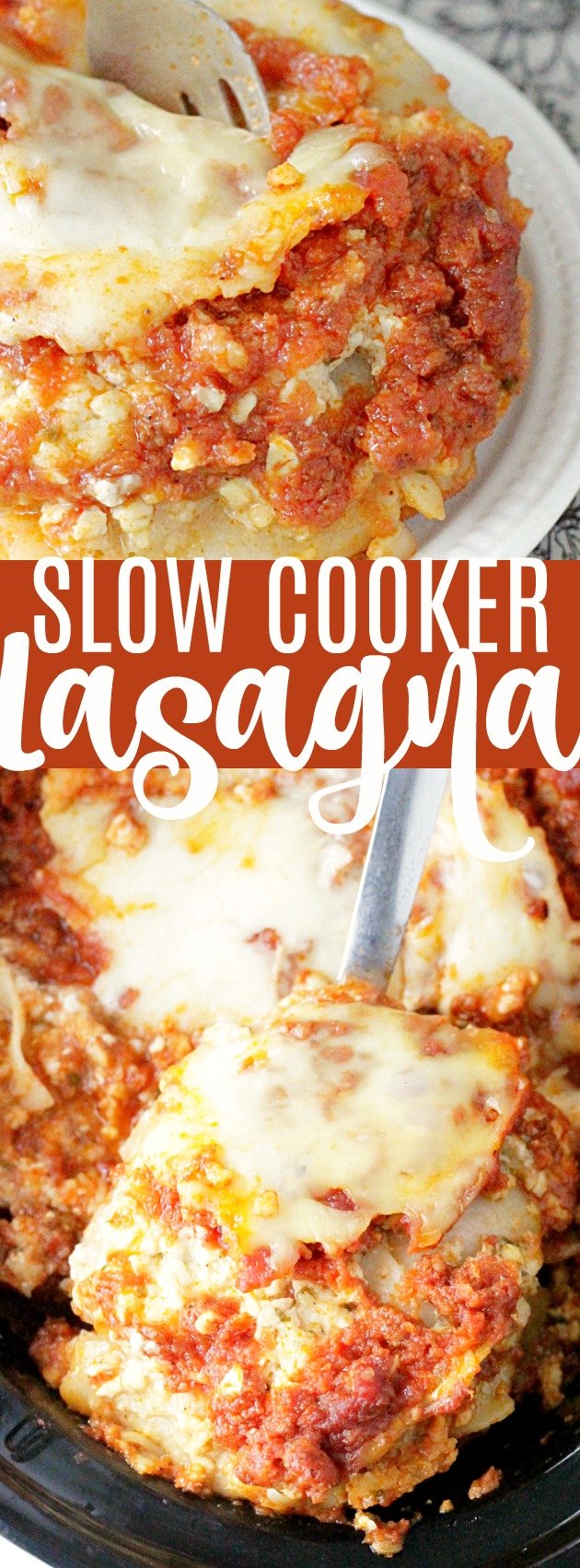 Slow Cooker Lasagna #slowcooker #lasagna #ad