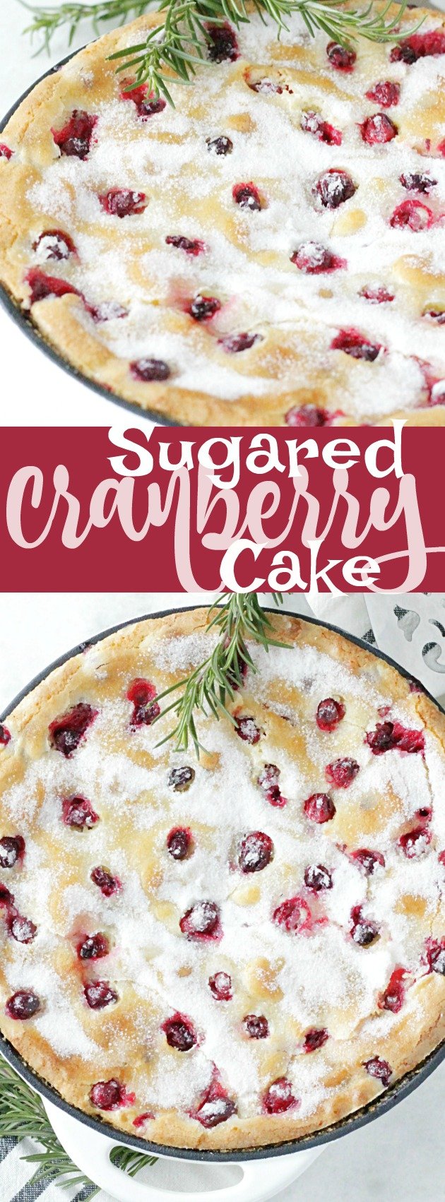 This Sugared Cranberry Cake is the holiday-perfect version of one of my most popular recipes of all time French Strawberry Cake. via @foodtasticmom