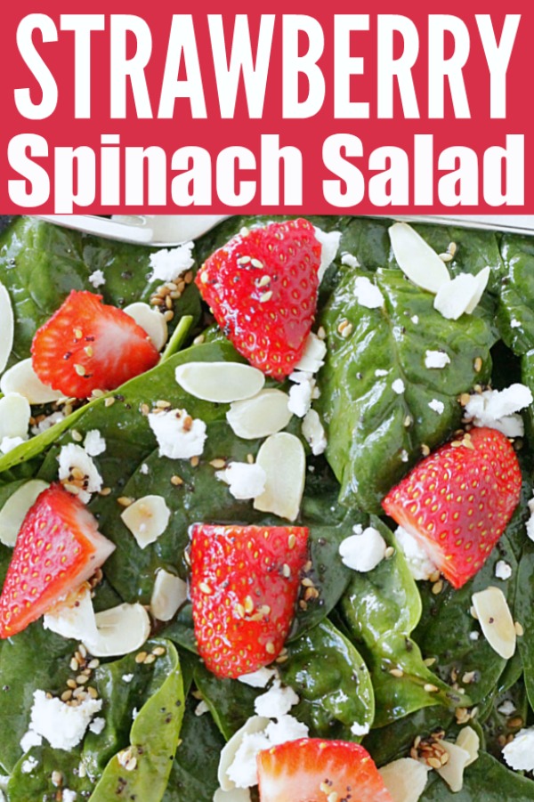 Strawberry Spinach Salad | Foodtastic Mom #strawberryspinachsalad #saladrecipes