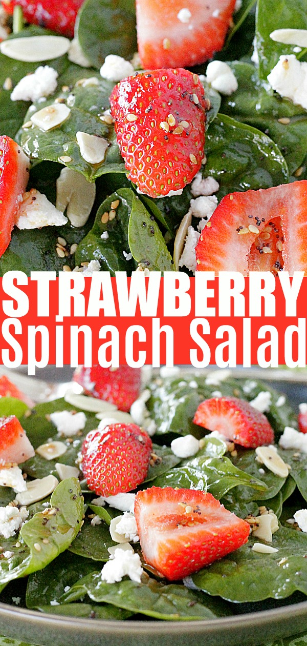 Strawberry Spinach Salad | Foodtastic Mom #strawberryspinachsalad #saladrecipes