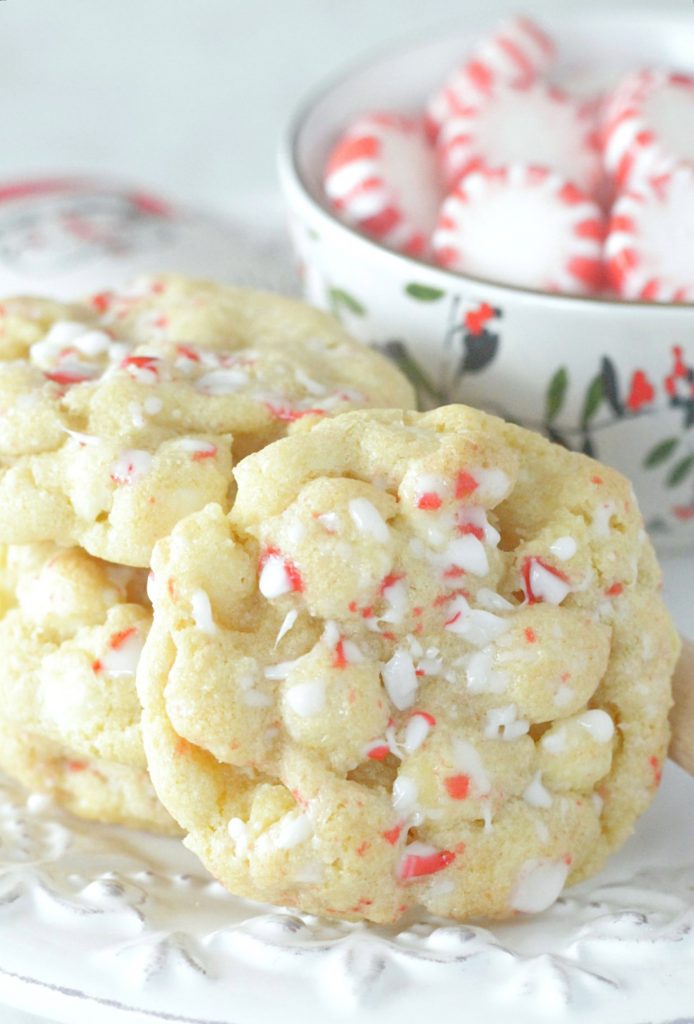 White Chocolate Peppermint Cookies - Foodtastic Mom