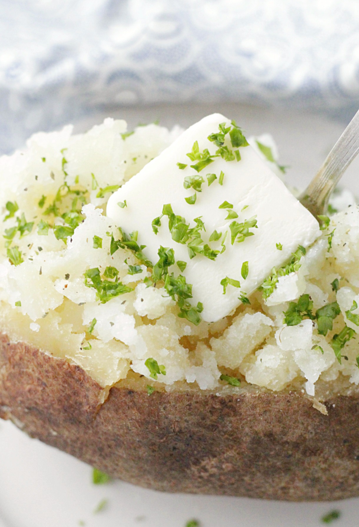 baked potato with butter