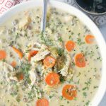 Slow Cooker Beer Cheese Chicken & Wild Rice Soup