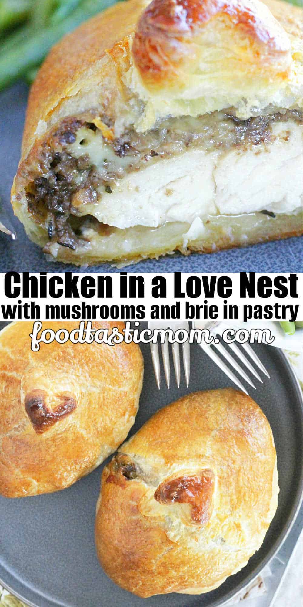 Chicken in a Love Nest | Foodtastic Mom #chickenrecipes #datenightdinnerrecipes #valentinesday via @foodtasticmom