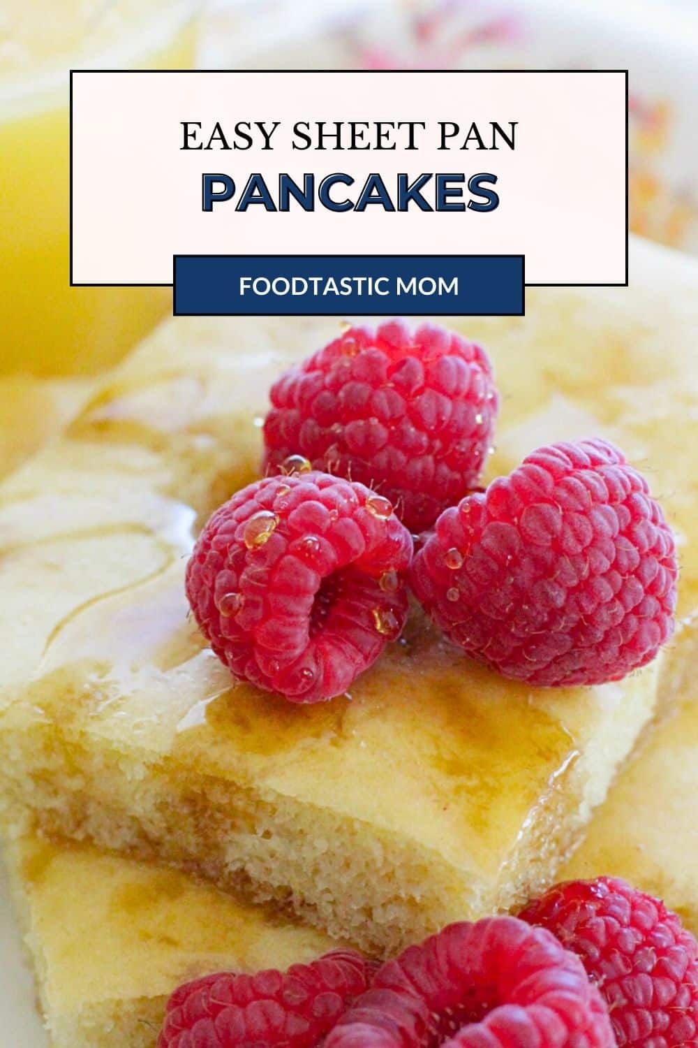 Sheet pan pancakes taste just like your favorite fluffy buttermilk pancakes but they are baked in a sheet pan - making them perfect for meal prep and busy mornings. via @foodtasticmom