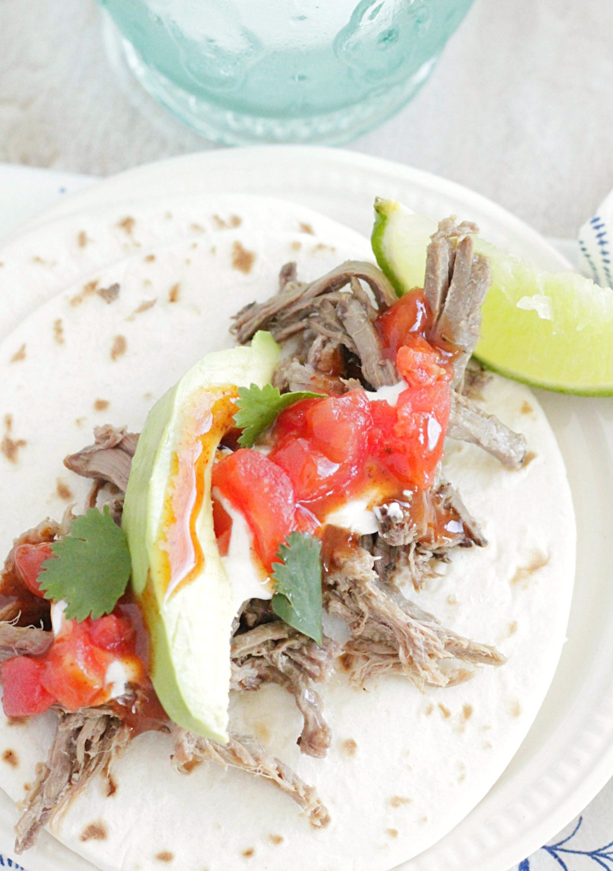 cook once eat all week with shredded beef close up of street taco 