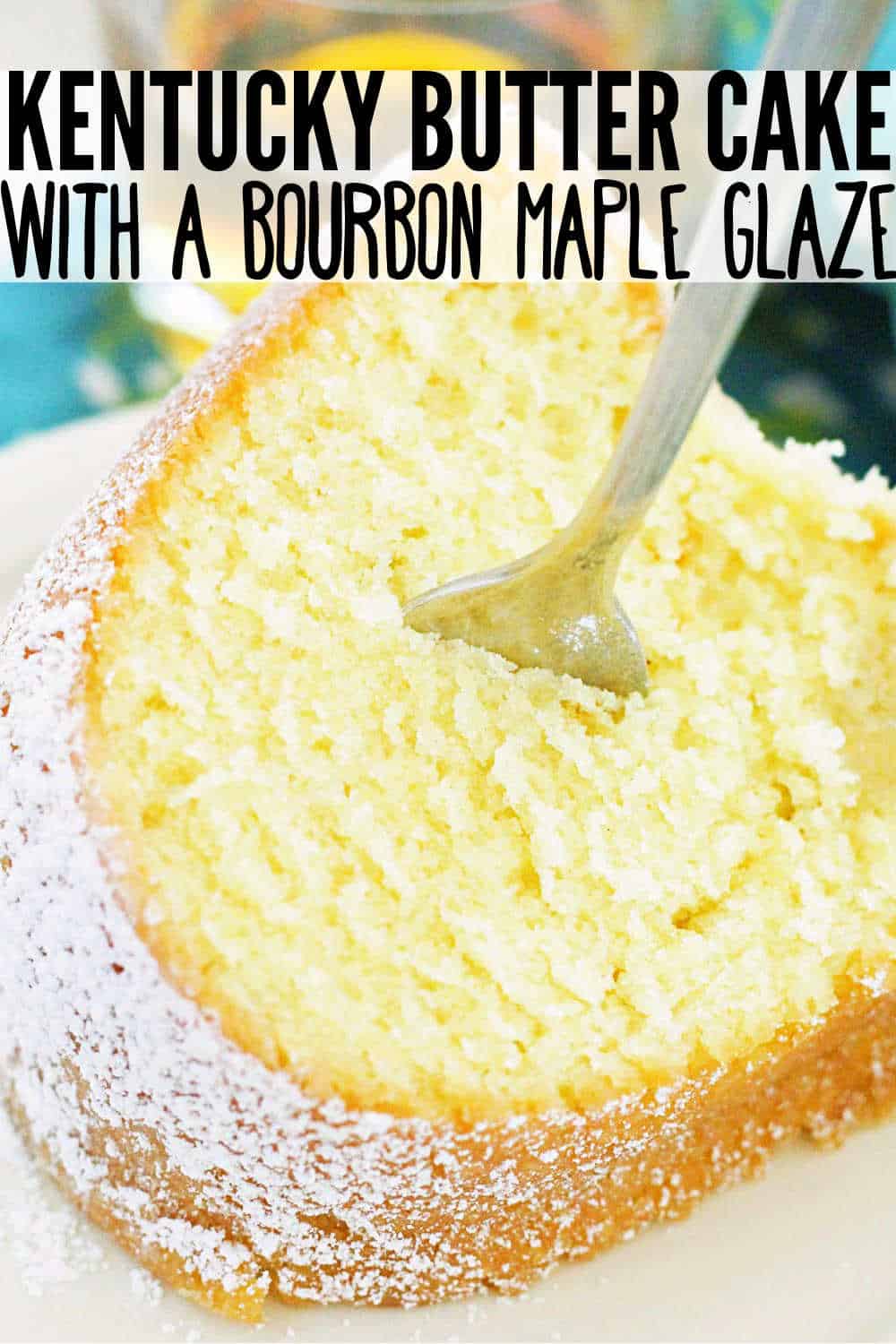 Bourbon Glazed Kentucky Butter Cake is a decadent and buttery bundt cake that takes just minutes to get into the oven. via @foodtasticmom