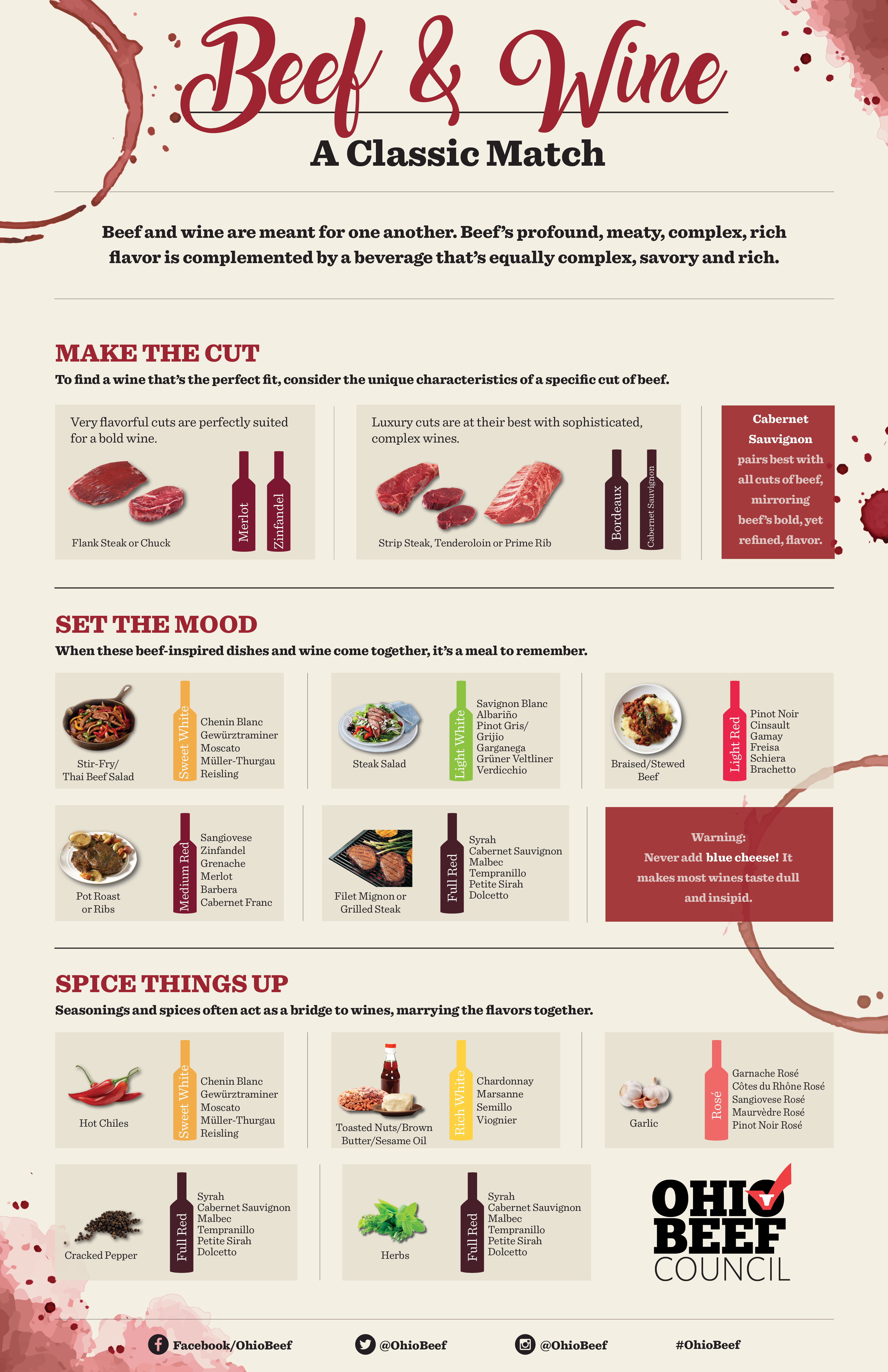 Beef and Wine Pairings Infographic