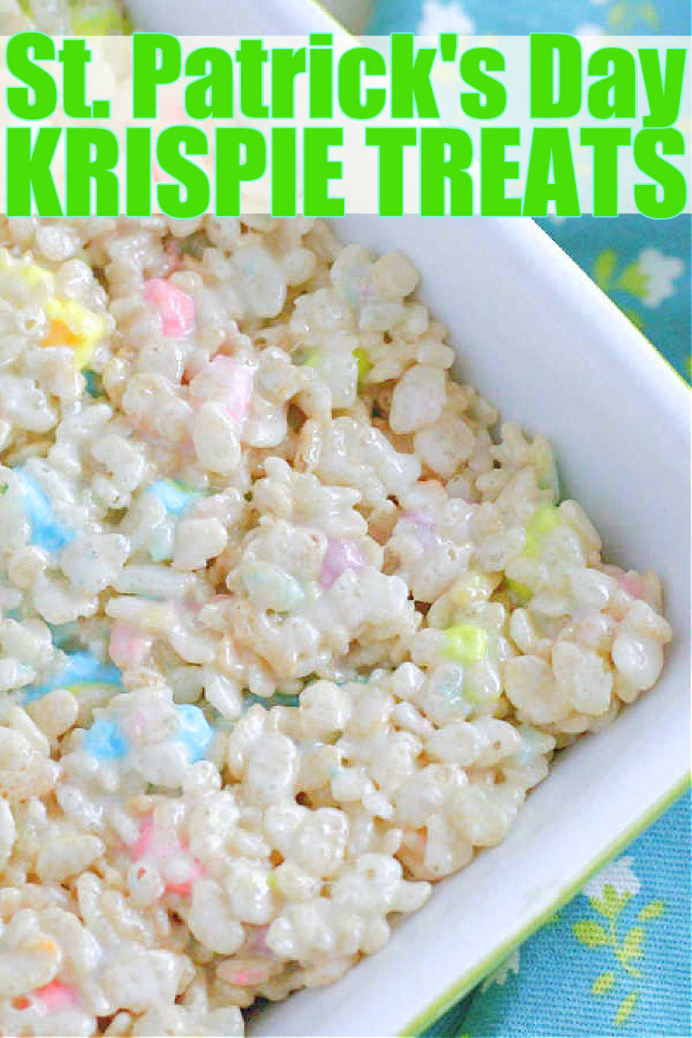 St. Patrick's Day Krispie Treats | Foodtastic Mom #krispietreats #krispietreatsrecipe #stpatricksday via @foodtasticmom