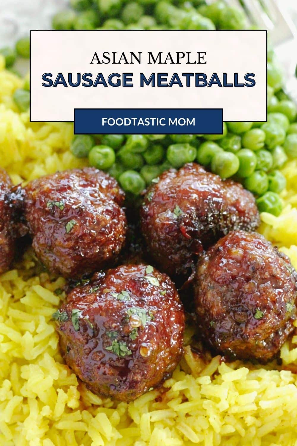 These Asian Maple Sausage Meatballs are like meat candy and can be made ahead for a party or served as a simple and delicious family dinner. via @foodtasticmom