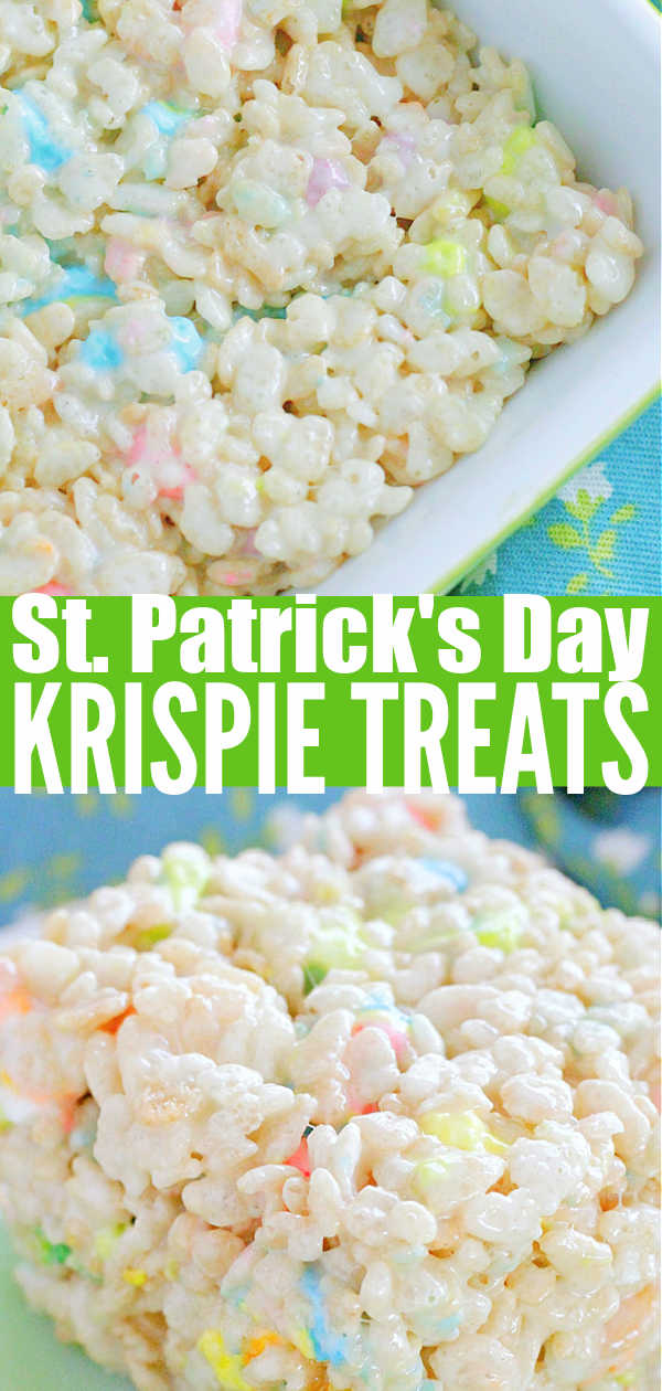 St. Patrick's Day Krispie Treats | Foodtastic Mom #krispietreats #krispietreatsrecipe #stpatricksday via @foodtasticmom