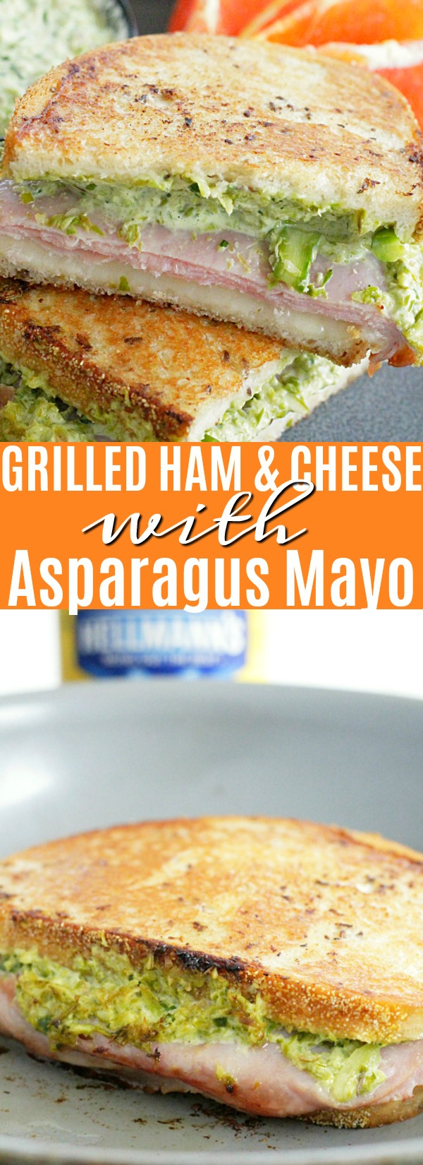 Grilled Ham and Cheese Sandwich with Asparagus Mayonnaise | Foodtastic Mom