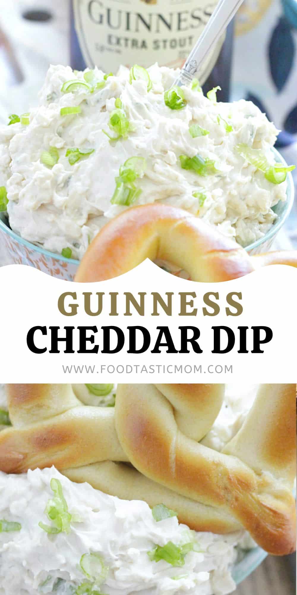 Guinness Cheddar Dip is like an Irish version of beer cheese and is a terrific last-minute appetizer to make for your St. Patrick's Day celebration. via @foodtasticmom