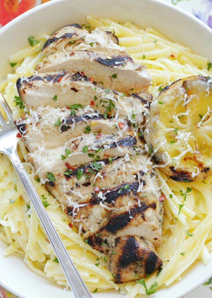 Grilled Lemon Chicken Alfredo Foodtastic Mom