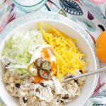 simple chicken burrito bowls