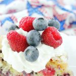 Red White and Blue Berry Cake