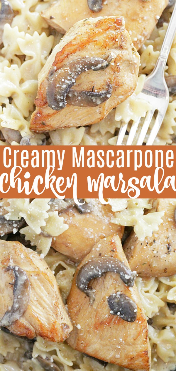 Creamy Chicken Marsala with Mascarpone Cheese | Foodtastic Mom #chickenmarsala #chicken #chickenrecipes #easychickenrecipes