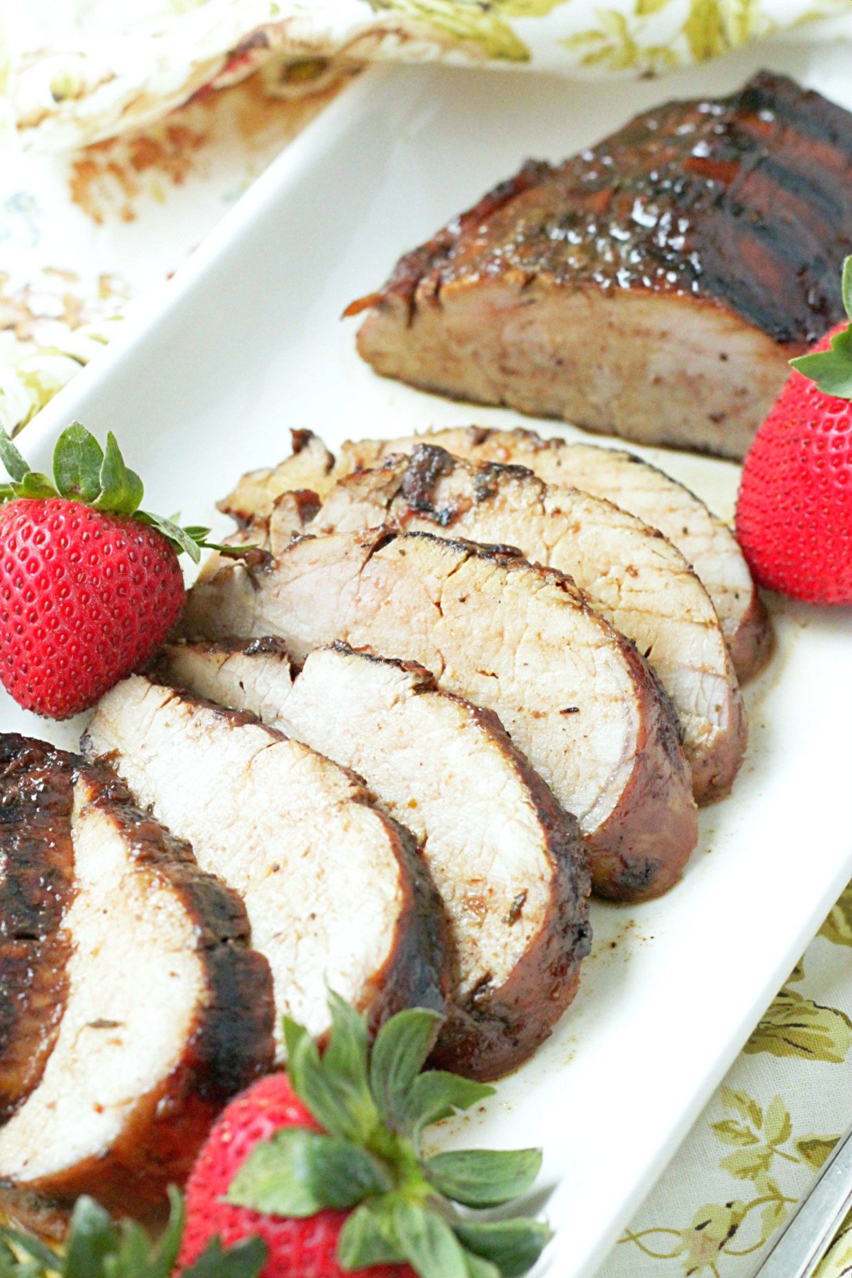 grilled strawberry balsamic pork tenderloin